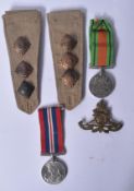 WWII SECOND WORLD WAR ROYAL ARTILLERY MEDAL PAIR & BADGES