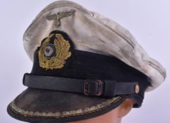 WWII SECOND WORLD WAR GERMAN KRIEGSMARINE OFFICERS PEAKED CAP