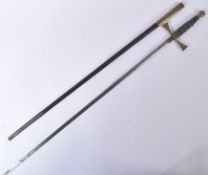 19TH CENTURY VICTORIAN GENTLEMANS MASONIC SHORT SWORD