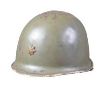WWII SECOND WORLD WAR US ARMY MAJORS M1 STEEL COMBAT HELMET
