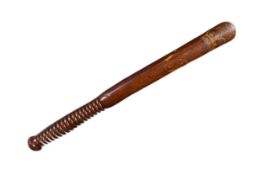 19TH CENTURY VICTORIAN WOODEN POLICE TRUNCHEON