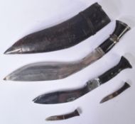 TWO NEPALESE KUKRI KNIVES