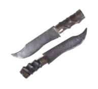 TWO LATE 19TH CENTURY GAZELLE HORN HUNTING KNIVES