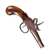19TH CENTURY ENGLISH FLINT LOCK POCKET PISTOL