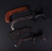 TWO LATE 19TH CENTURY EAST AFRICAN BEJA PEOPLE TRIBAL DAGGER