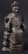 20TH CENTURY CHINESE EMPEROR FIGURINE