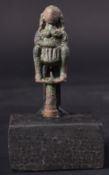 MEDIEVAL BRONZE FIGURAL PIPE TAMPER
