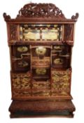 LATE 19TH CENTURY JAPANESE MEIJI LACQUER BOOKCASE CABINET