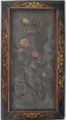 JAPANESE MEIJI RELIEF METAL PANEL IN FRAME