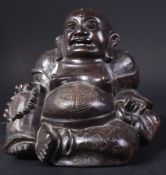EARLY 20TH CENTURY CHINESE HARDWOOD FIGURE OF BUDDHA