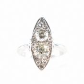 WHITE GOLD & DIAMOND NAVETTE RING