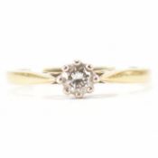 HALLMARKED 18CT GOLD & DIAMOND SOLITAIRE RING