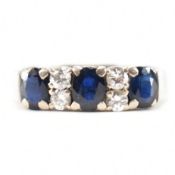 VINTAGE WHITE GOLD SAPPHIRE & DIAMOND RING