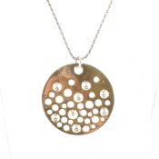 CONTEMPORARY SILVER MEDALLION NECKLACE