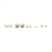 FIVE PAIRS 9CT GOLD EARRINGS