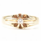 HALLMARKED 9CT GOLD & DIAMOND SOLITAIRE RING