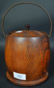20TH CENTURY OAK BISCUIT BARREL