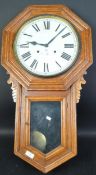 MID 20TH CENTURY ANSONIA WOODEN CASE STRIKING WALL CLOCK