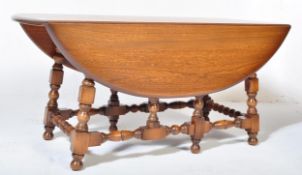 VINTAGE ERCOL 'OLD COLONIAL' BEECH & ELM DROP LEAF COFFEE TABLE