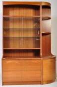 MID CENTURY TEAK WOOD UPRIGHT MODULAR WALL UNIT CABINET