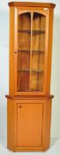 MID CENTURY TEAK UPRIGHT CORNER CABINET
