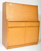 MID CENTURY DANISH INSPIRED TEAK WOOD BUREAU DESK