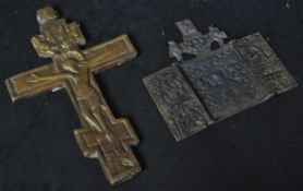 19TH CENRURY BRASS RELIGIOUS ITEMS