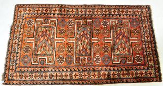 RETRO VINTAGE PERSIAN ISLAMIC GOLTOCH WOOL FLOOR RUG