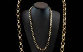 Antique Period Superb Ornate Belcher Chain of Large Proportions / Heavy with Ornate Outer Links.