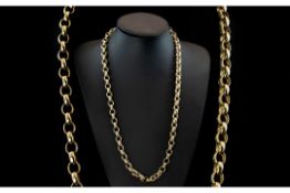 Antique Period Superb Ornate Belcher Chain of Large Proportions / Heavy with Ornate Outer Links.
