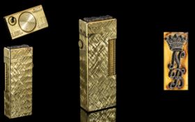 Dunhill Swiss Superior Quality Ladies/Gents Gold Plated Lighter 1960/70's with excellent design to