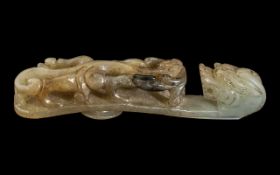 An Antique Chinese Jade Buckle Hook Styl