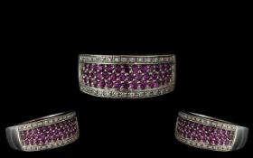 18ct White Gold Stunning Diamond and Pin