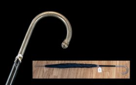 Vintage Black Umbrella with white metal