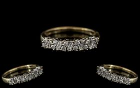 Ladies 9ct White & Yellow Gold Diamond S