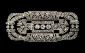 Stunning Art Deco Period 18ct White Gold