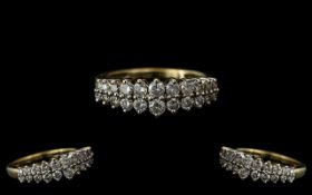 Ladies - Attractive 9ct White Gold Diamo