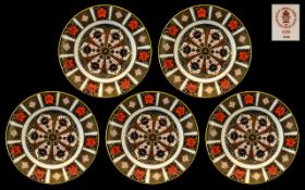 Royal Crown Derby Set of 6 Large Old Ima