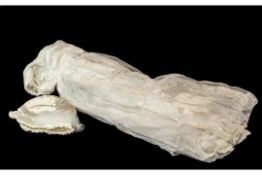 Antique Christening Robe, in satin and l