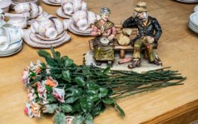 Capodimonte 'Old Couple' Figurine, depic