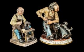 Vintage Capodimonte Figure - The Cobbler