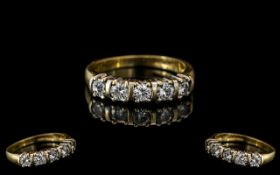 Ladies 18ct Yellow Gold 5 Stone Diamond