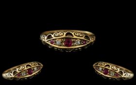 Antique Period Ladies Petite 18ct Gold D