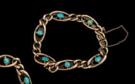 Antique Period - Pleasing 9ct Gold Turqu