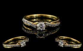 Ladies Superb 18ct Gold Diamond Set Dres