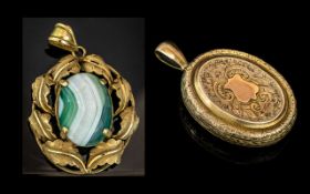 Ladies 18ct Gold Mounted Scottish Agate