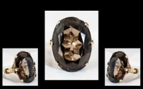 A Fine Large Smoky Topaz Ring, Set In a