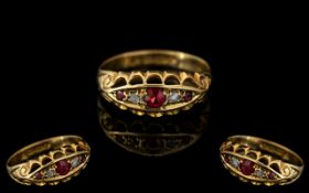 Antique Period Attractive 18ct Gold Ruby