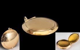 18ct Gold Good Quality Ladies Lidded Hin