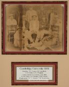 Two Cambridge University cricket teams photographs, dating from 1891, the first featuring the